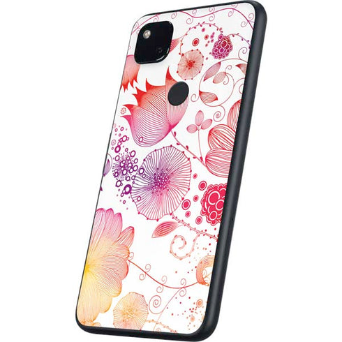 Elegant Flowers Google Pixel 4a Skin